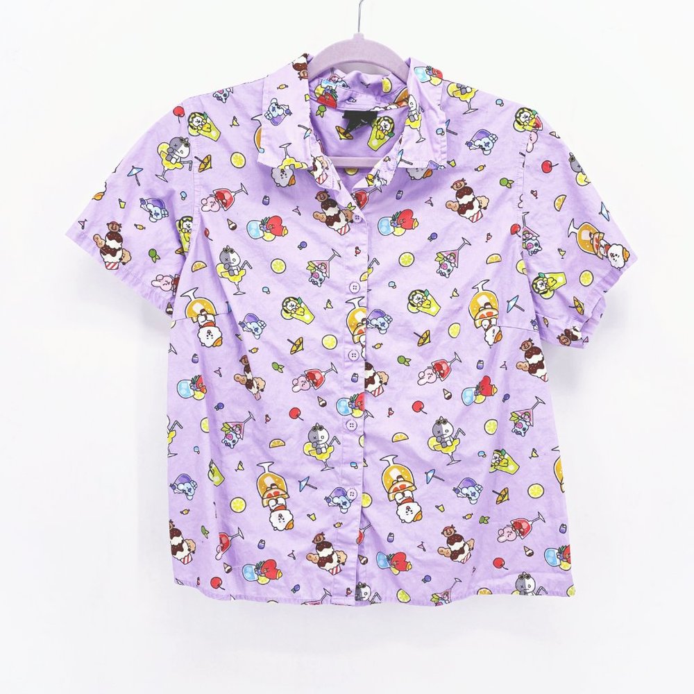 BT21 Fruity Drinks Button Up Top